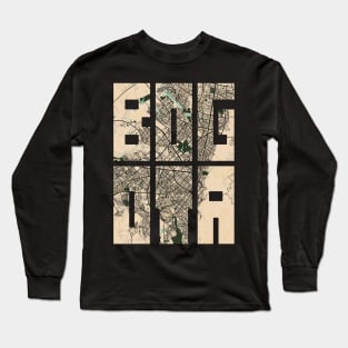 Bogota, Colombian City Map Typography - Vintage Long Sleeve T-Shirt